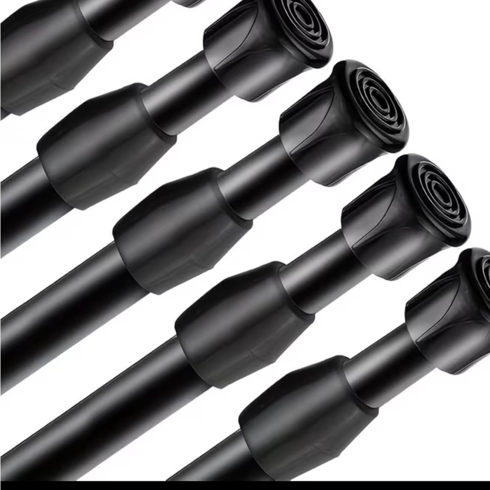 5 Black Adjustable Rods